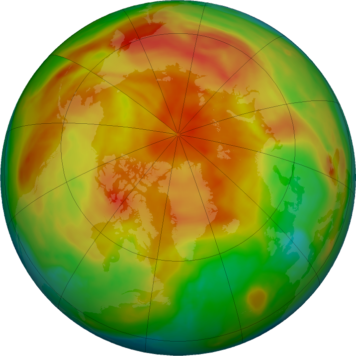 Arctic ozone map for 09 April 2017
